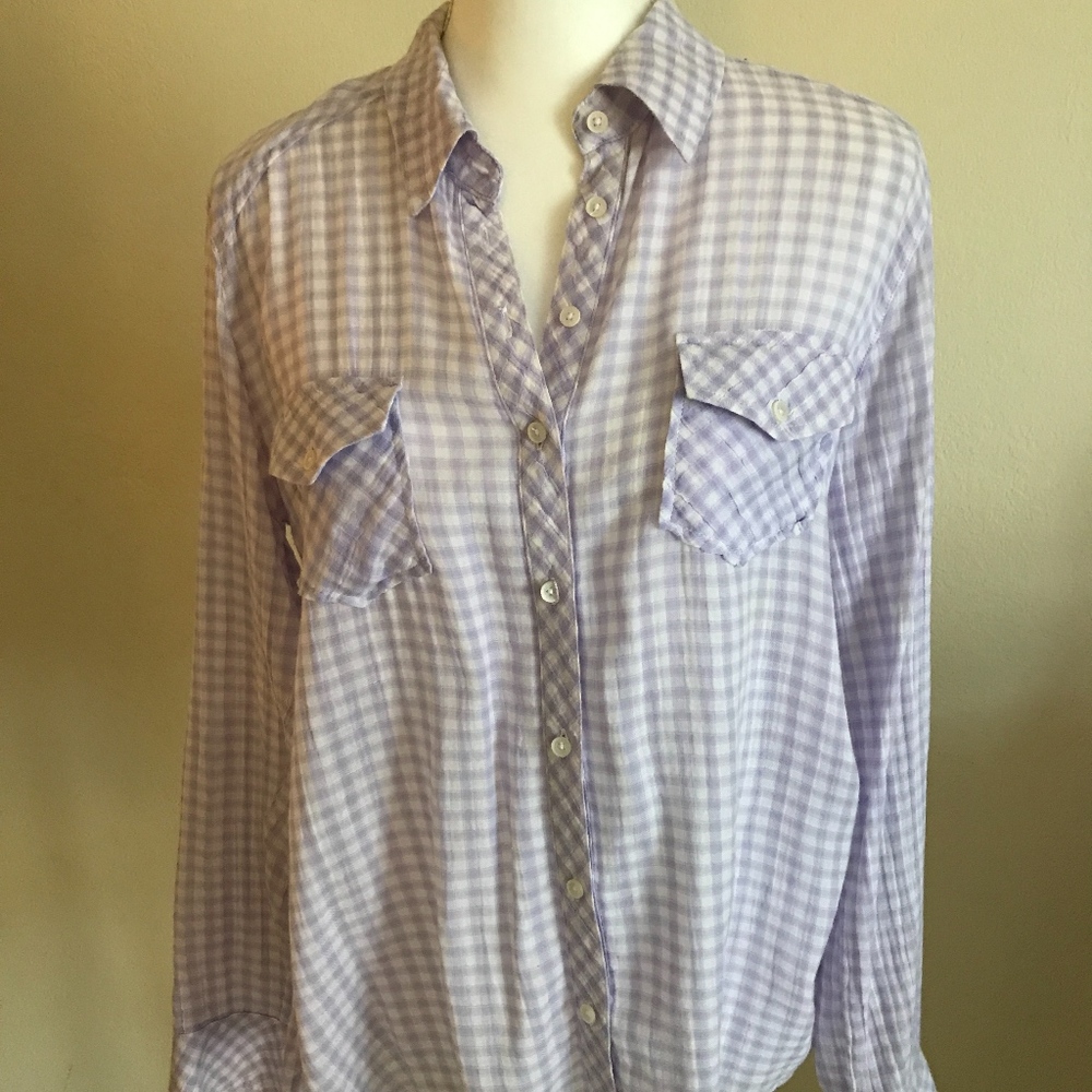 C&C California Plaid/Checker Purple/White shirt